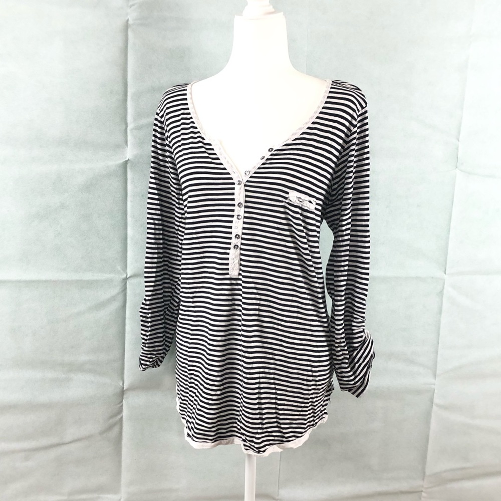 Black and White striped top